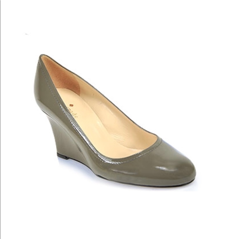 KATE SPADE “marli too” grey wedge heels